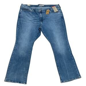 Levi's Classic Bootcut 90s Stretch Mid‎ Rise Medium Wash Women's 24W Shorts NWT